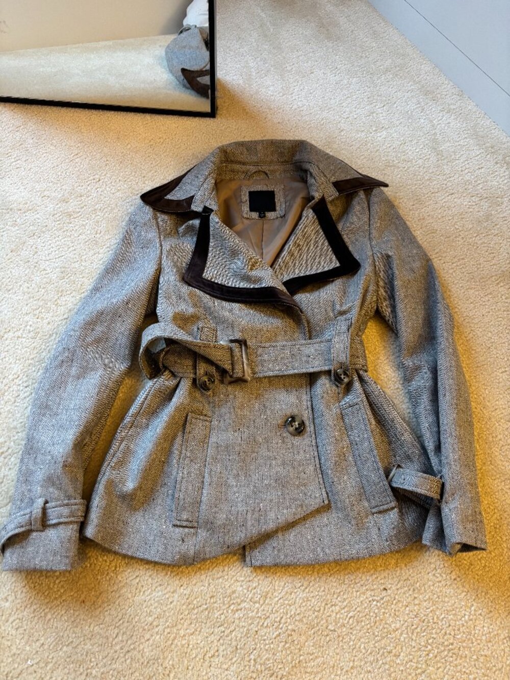 The Limited Gray Tailored Blazer Jacket S Y2K